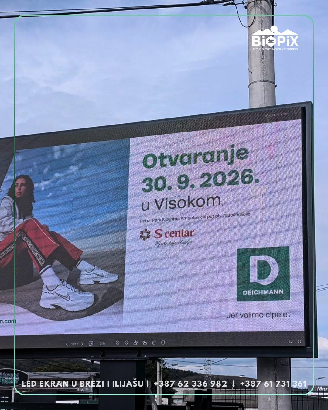 Reklama na LED ekranu - Podlugovi, Ilijaš